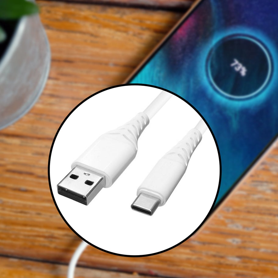 Generic: (Low Cost) Type-C USB Data Cable Black/White