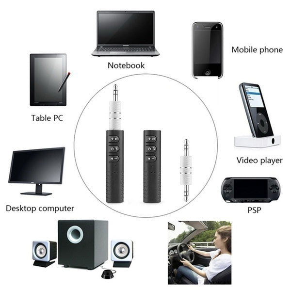 Universal 3.5mm Bluetooth Audio Wireless Receiver with Microphone for DIY/ Home/ Cars