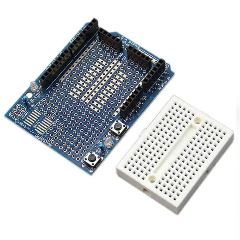 Prototyping Shield With 170 Pin Mini Breadboard For Arduino Uno