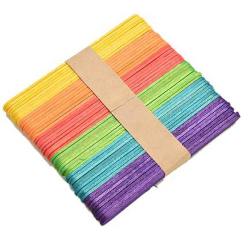 Colourful Popsicle Sticks for Craft (Pack of 50)