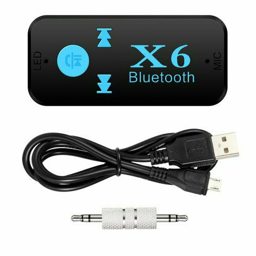 X6 Car Bluetooth Handsfree Audio Receiver Adapter Support TF Card