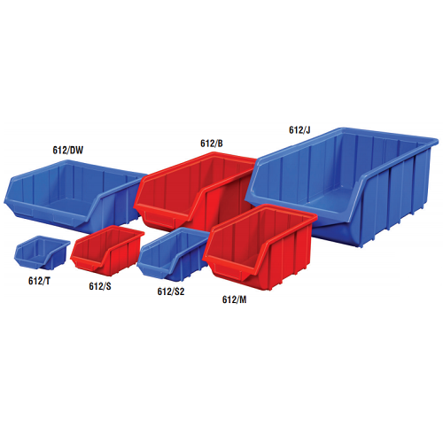 Alkon: 612/S Hippo Bin 150mm X 110mm X 75mm Blue/Red