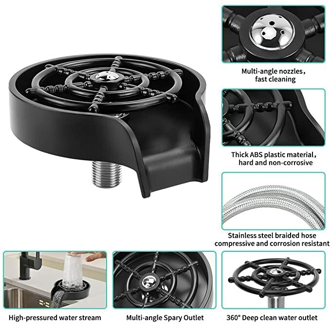 Glass Rinser Automatic Cup Washer for Kitchen/Multipurpose