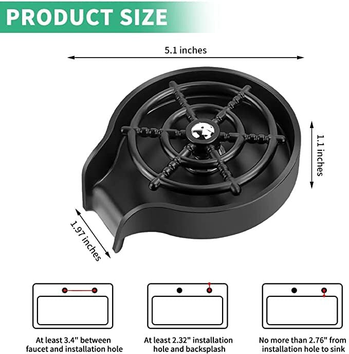 Glass Rinser Automatic Cup Washer for Kitchen/Multipurpose