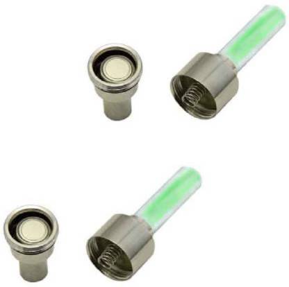 LED Flash Light Lamp For Bicycle Wheel Valve Sealing Caps (2pcs)