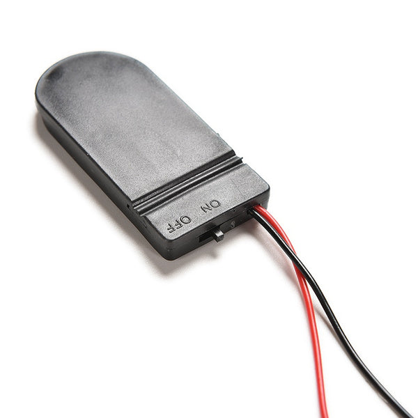 CR2032 CR2025 2XCoin Cell Battery Rectangular Holder with Toggle Switch & Wire