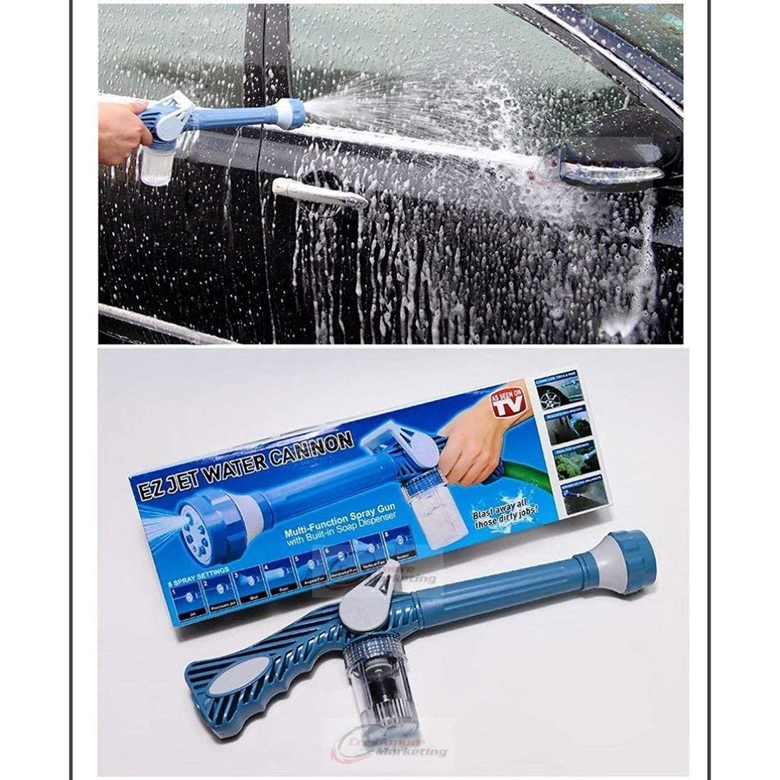 Ez Jet Water Cannon 8 In 1 Turbo Water Spray Gun For Cars / Garden