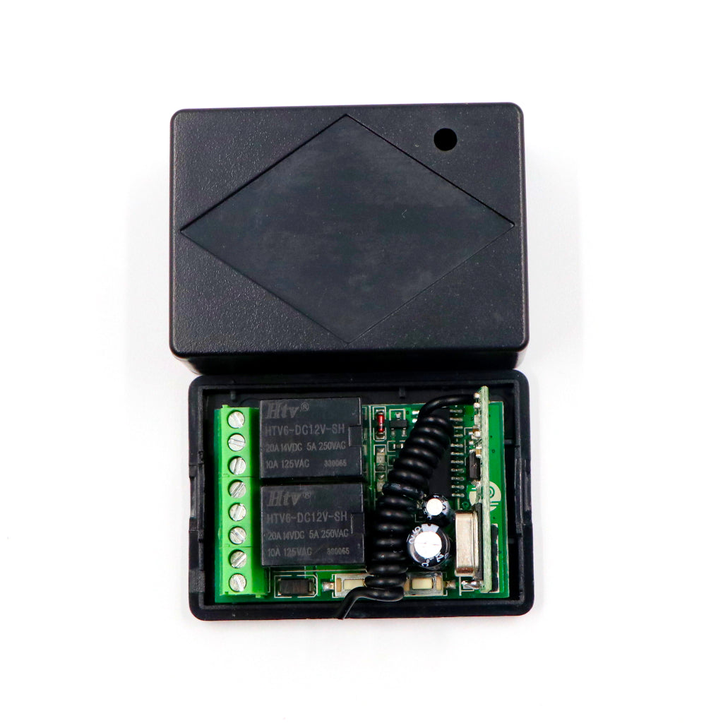 12VDC 315MHz 2-Channel RF Receiver Module Relay Switch with Casing
