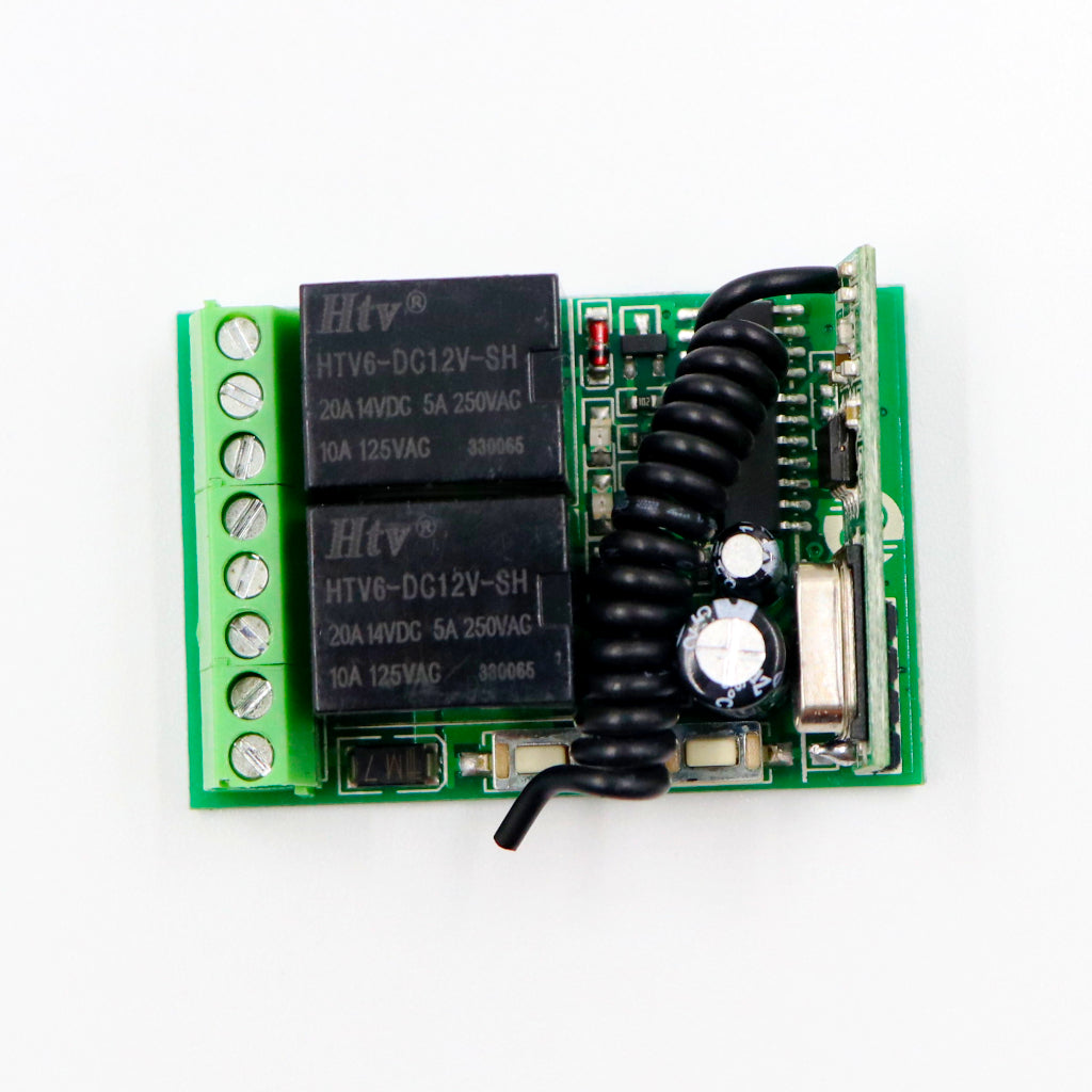 12VDC 315MHz 2-Channel RF Receiver Module Relay Switch with Casing
