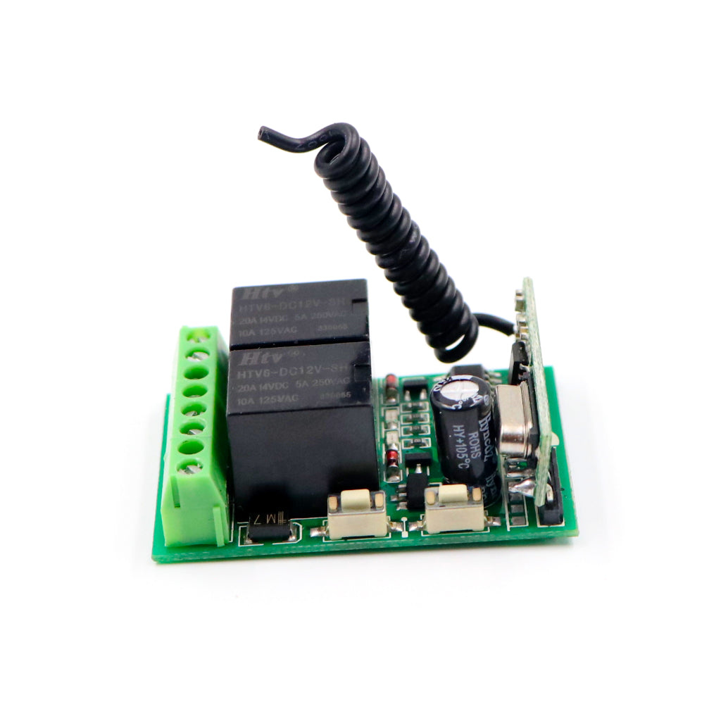 12VDC 315MHz 2-Channel RF Receiver Module Relay Switch with Casing