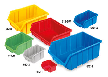 Alkon: 612/S Hippo Bin 150mm X 110mm X 75mm Blue/Red