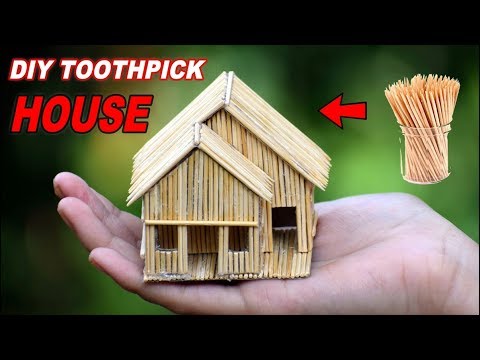 Premium Wooden Toothpick Box (Pointed Heads) with Dispensor for DIY/ Craft