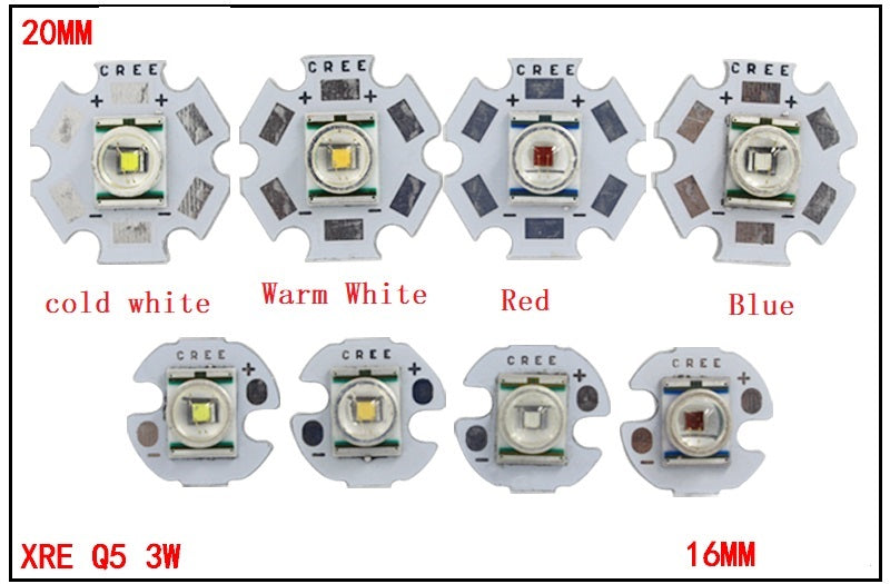 Cree 3W XRE Q5 High Focus SMD LED Chip with PCB