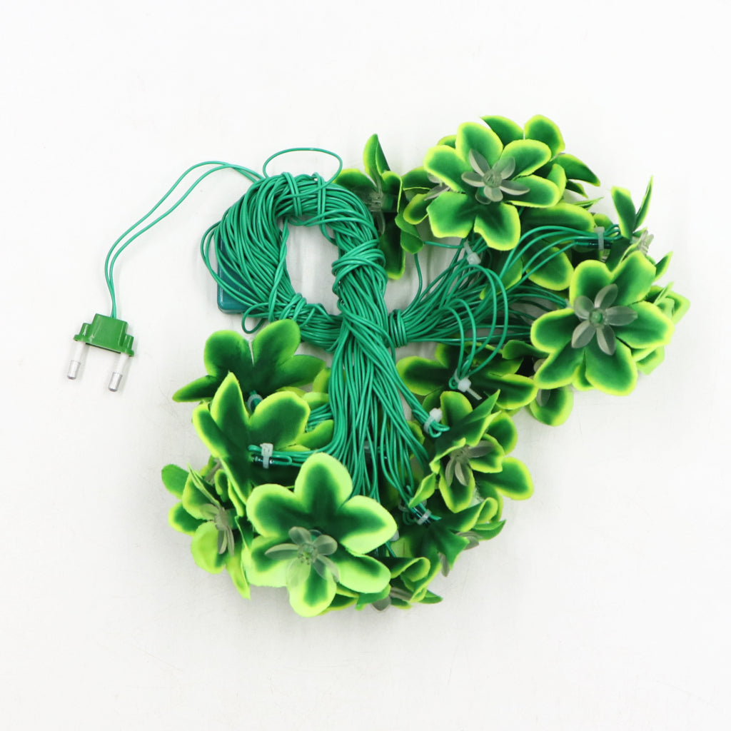 Green Silicon Flower 24 LED String Fairy Lights
