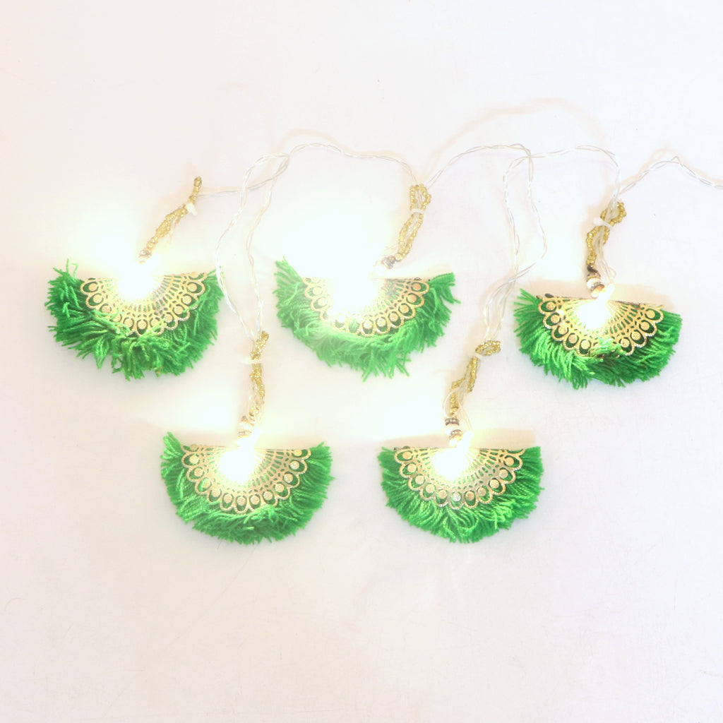 Green Thread Fan Pankha 14 LED String Fairy Lights