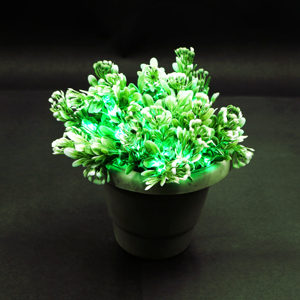 Green Leaves with White Tip 24 LED String Fairy Lights