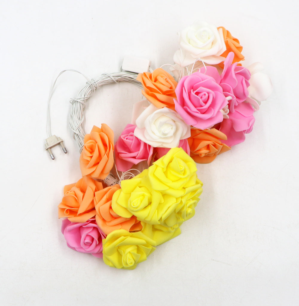 Big Roses Multi-Color 24 LED String Fairy Lights