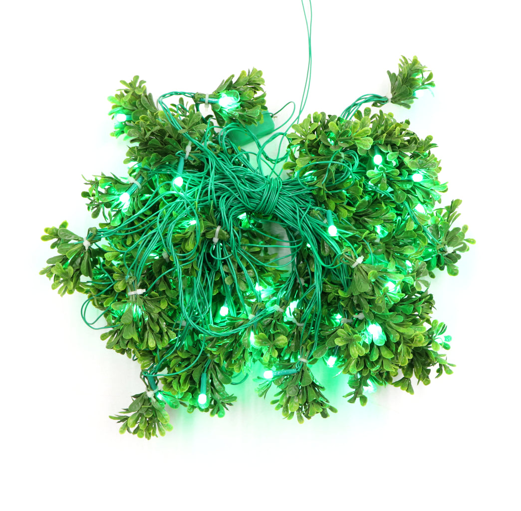 Mini Green Leaves 60 LED String Fairy Lights