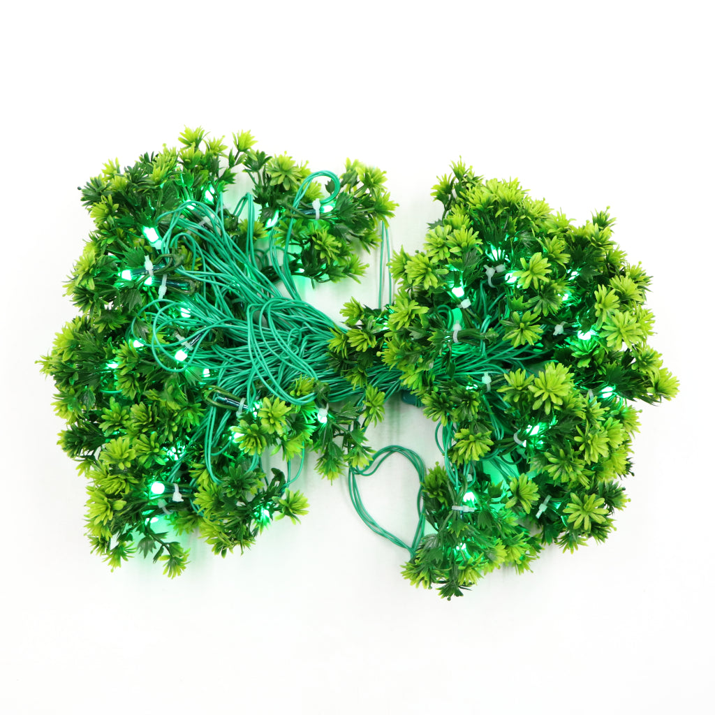 Small Green Flowers 60 LED String Fairy Lights