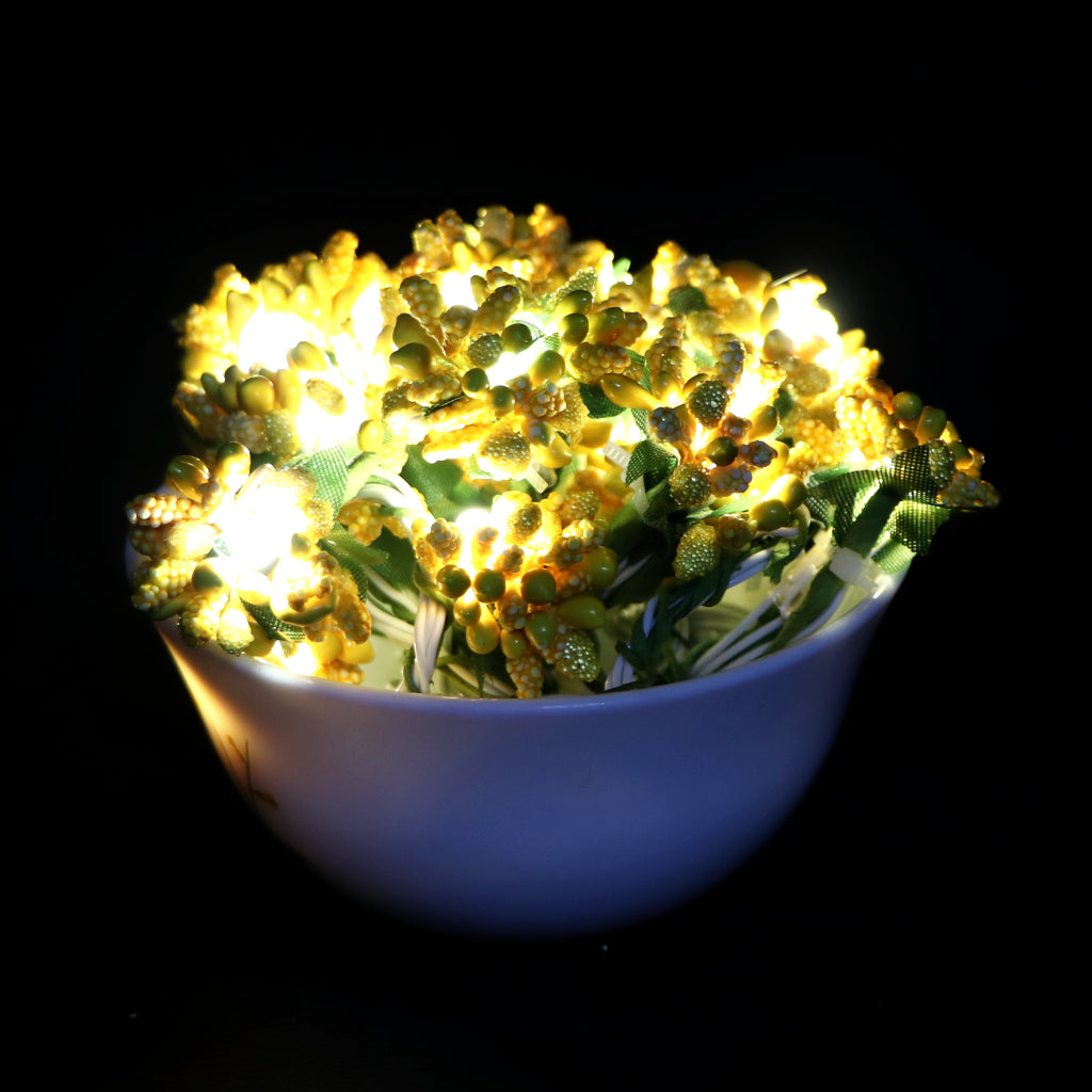 Yellow Fruits Mulberry 16 LED String Fairy Lights