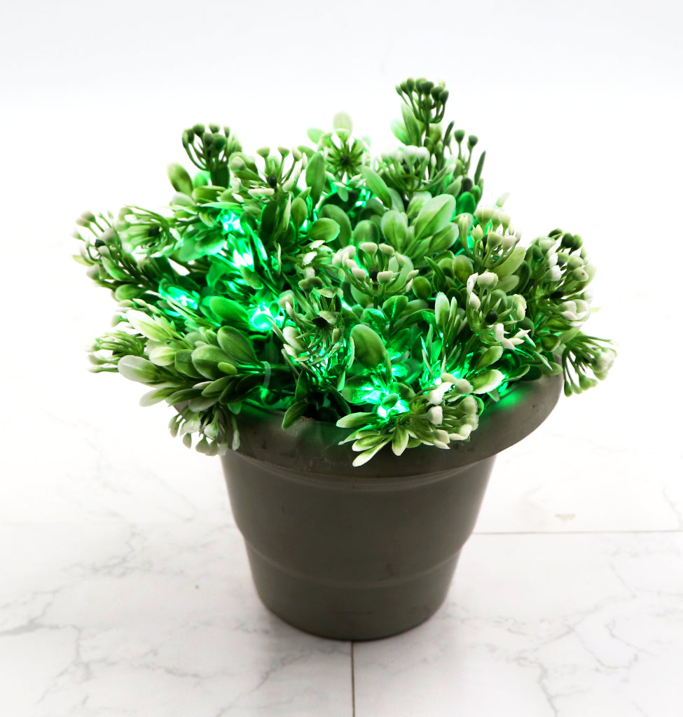 Green Leaves with White Tip 24 LED String Fairy Lights