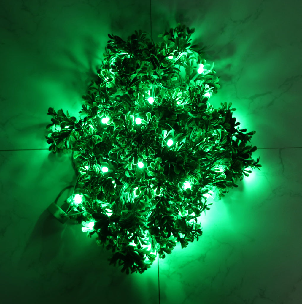 Mini Green Leaves 60 LED String Fairy Lights