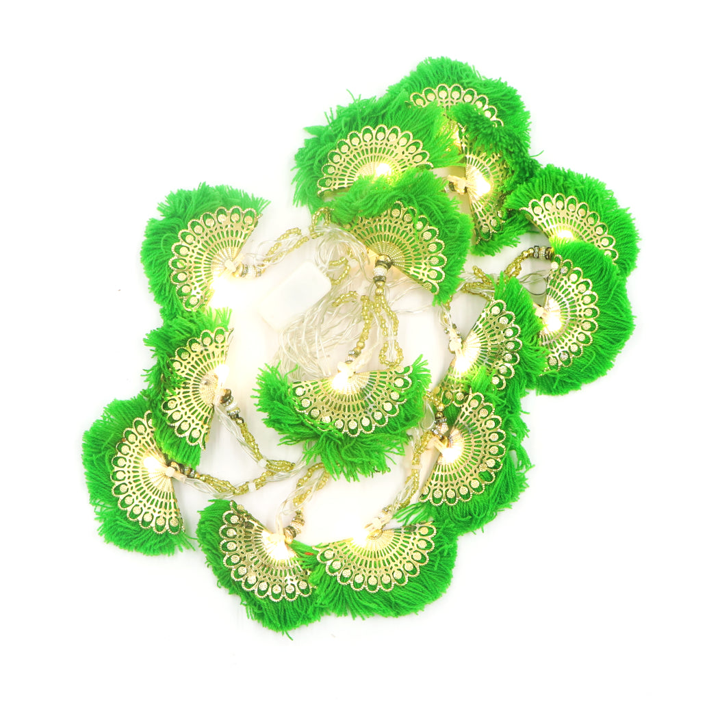 Green Thread Fan Pankha 14 LED String Fairy Lights