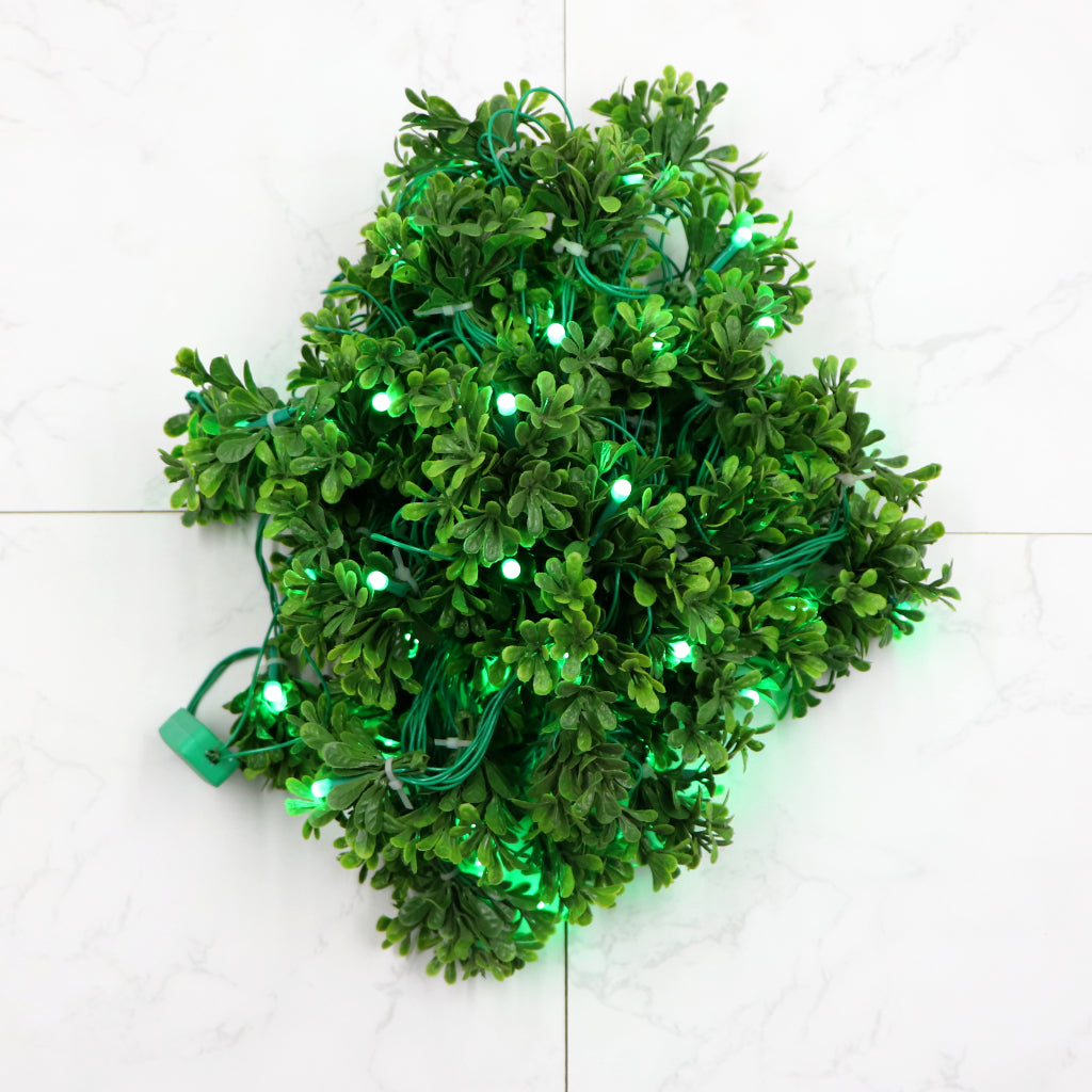 Mini Green Leaves 60 LED String Fairy Lights