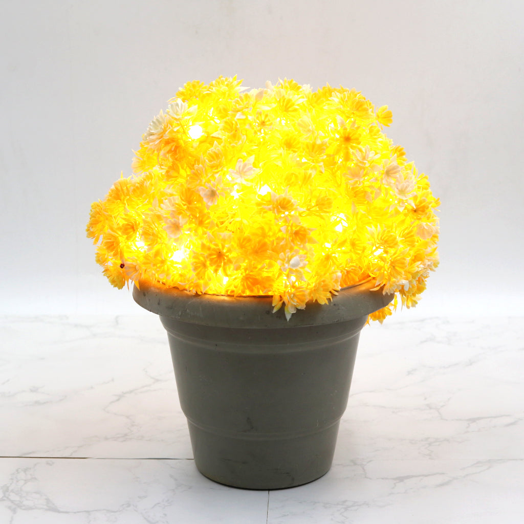 Small Yellow Flower With White Tip 60 LED String Fairy Lights