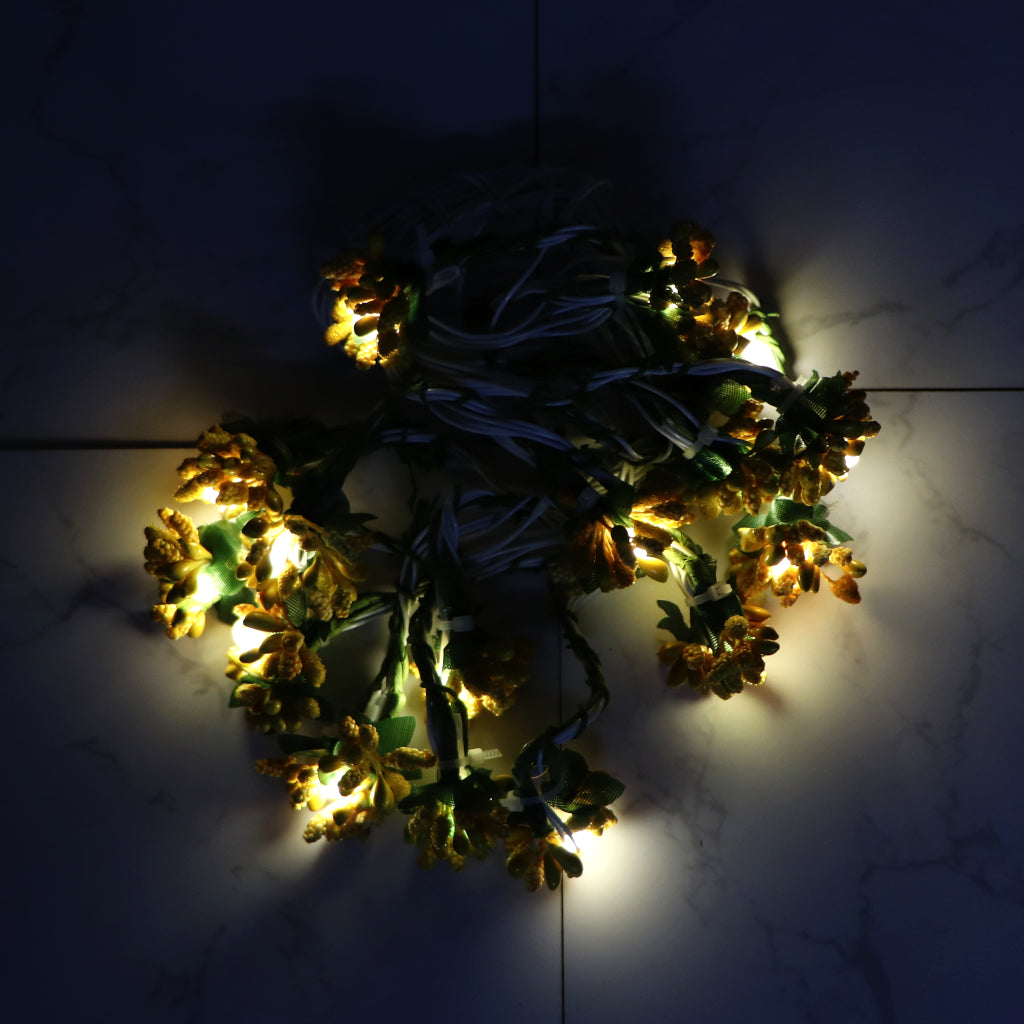 Yellow Fruits Mulberry 16 LED String Fairy Lights
