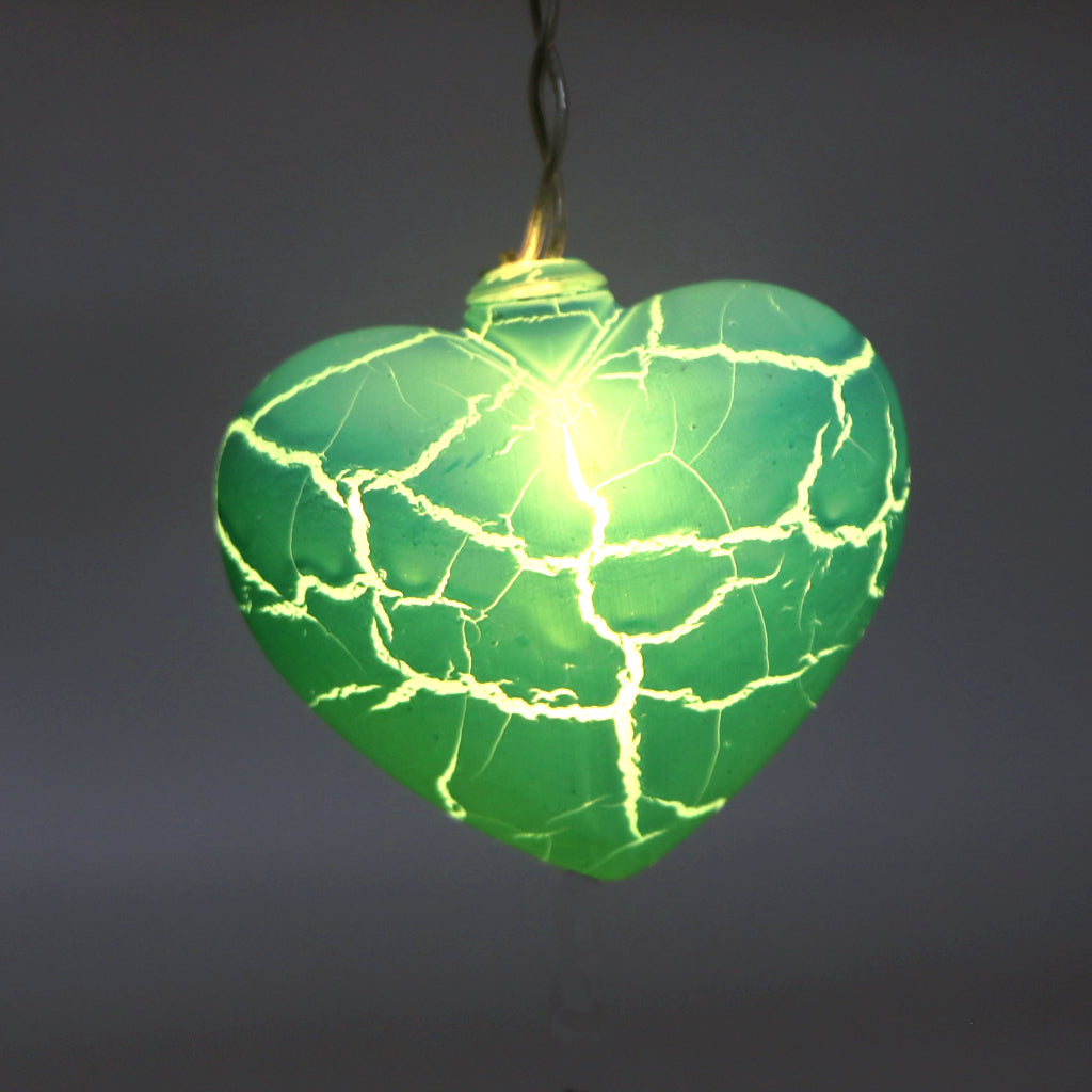 Crack Heart Shape 16 LED Pastel String Lights