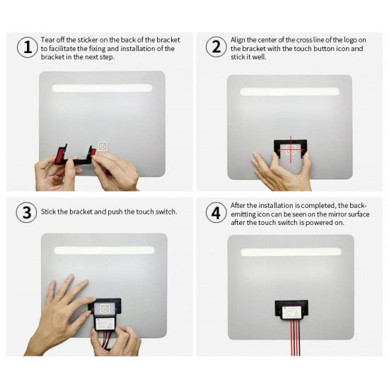 Single Touch Sensor Switch For Glass Lamp Mirror Light LED 12VDC 4A One Colour