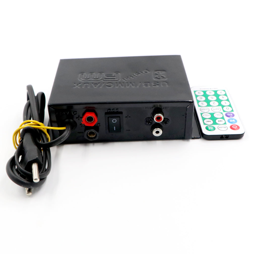 Enclosed Metal Body Remote Controlled Music Player with Bluetooth/FM/Aux/SD Card and USB Inputs