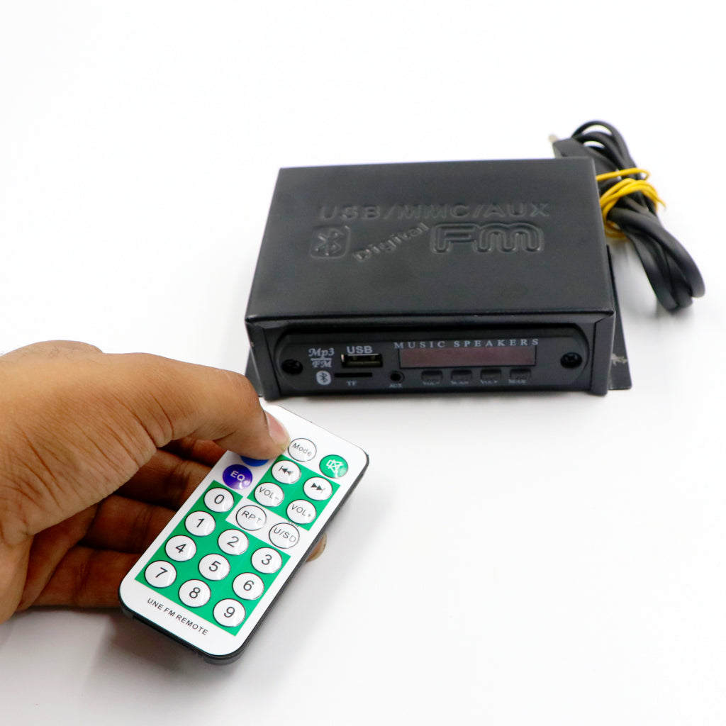 Enclosed Metal Body Remote Controlled Music Player with Bluetooth/FM/Aux/SD Card and USB Inputs