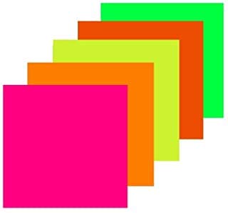 Oddy: OS-5C-20 6x6in Single Side Fluorescent Origami Sheets (20Sheets)
