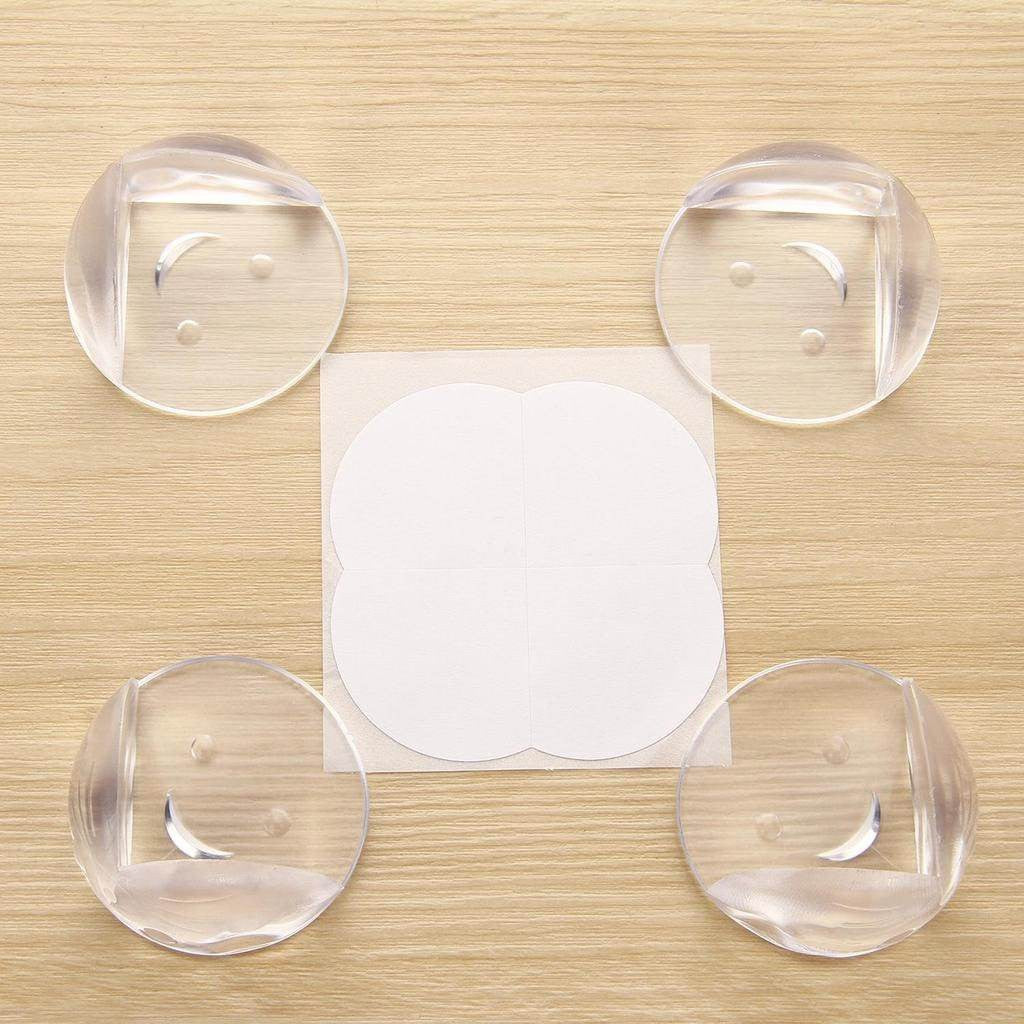 Transparent Round Corner Guards - Pack of 4