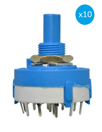 18mm Small Rotary Switch 1 Pole 7 Way/Position Wire Selector