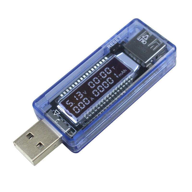 USB Inline 3V-9V LCD Display Voltage/Current/Capacity Meter