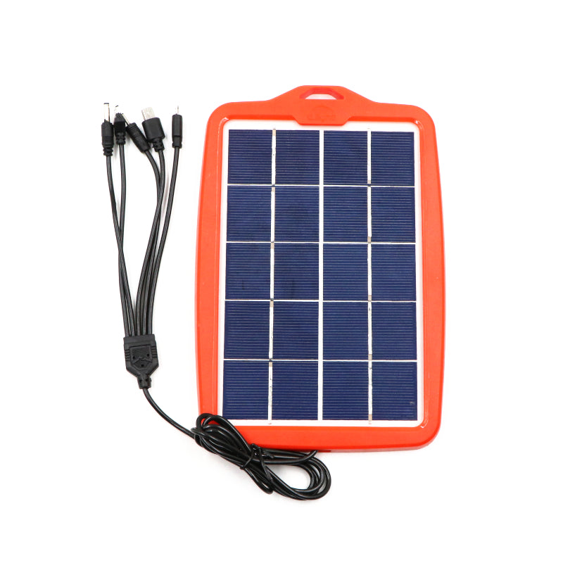 d.Light 5V-2.5W Solar Panel With Multiple Charging Connectors