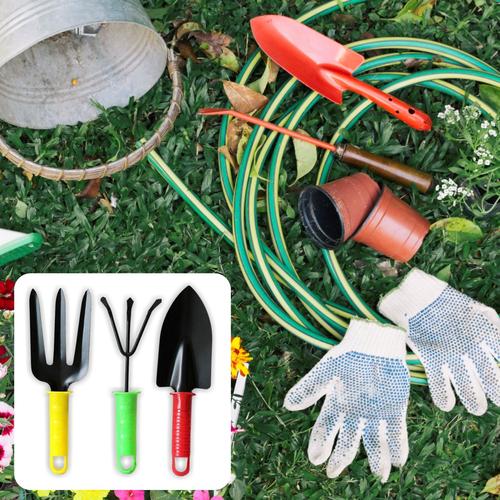 Colorful 3pcs Garden Tool Set with Plastic Handle