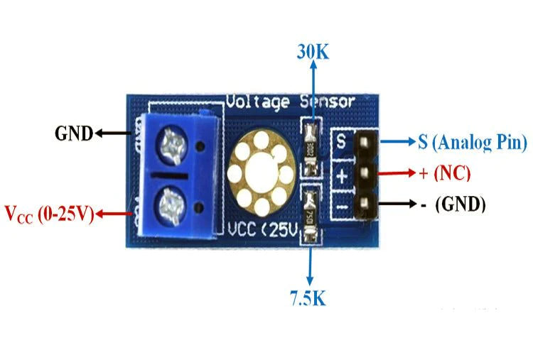 Voltage Detection Sensor Module 25V