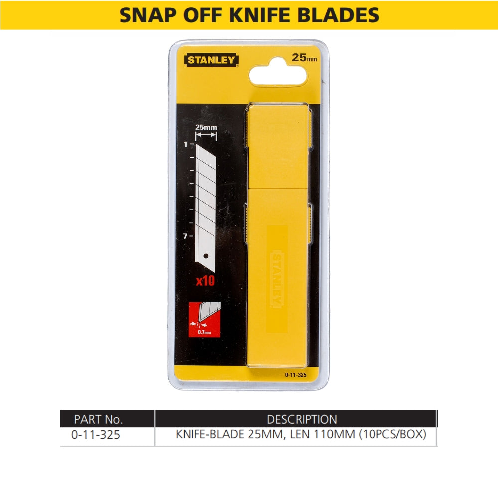 Stanley Spare Blades for Snap-Off Cutter [Pack of 10]