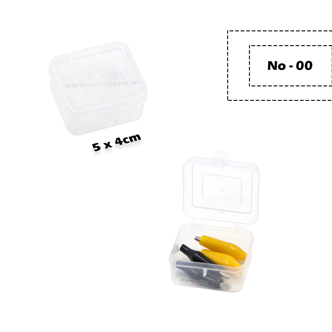 Transparent Rectangular Plastic Box with Attached Lid