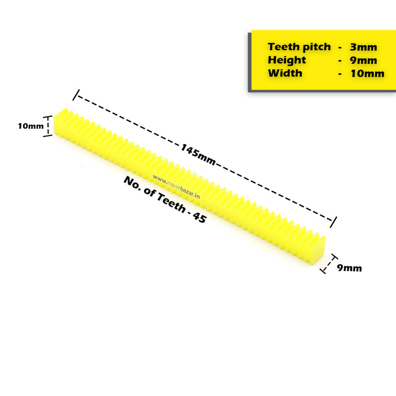 Dual-Sided Plastic Linear Rack Gear Strip