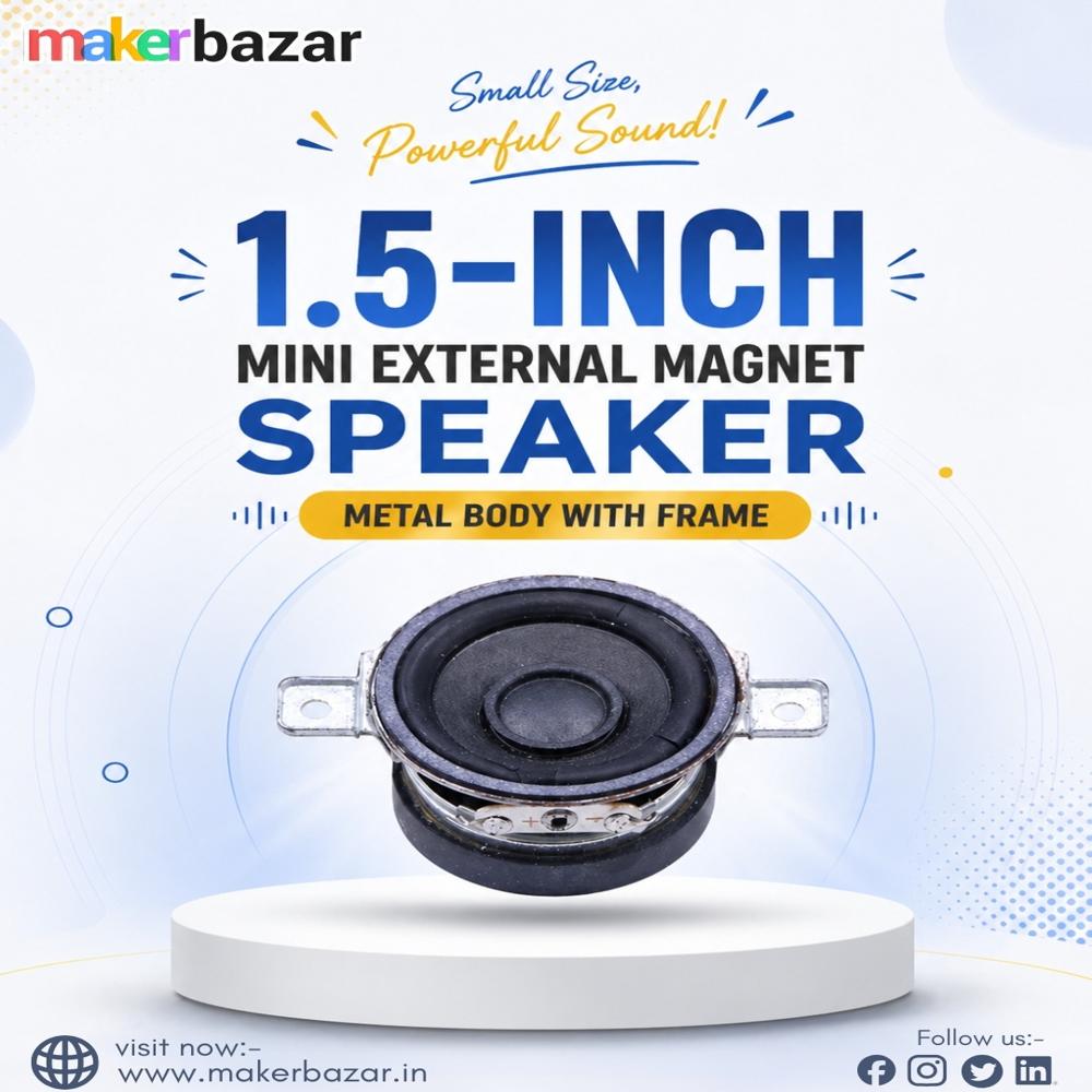 1.5-Inch Mini External Magnet Speaker Metal Body With Frame