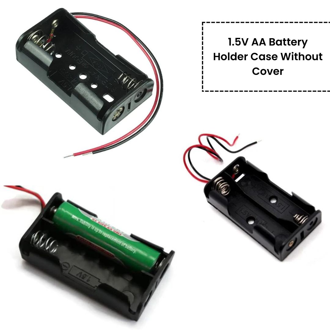 AA Cell Holder Open Plastic Case With Wire