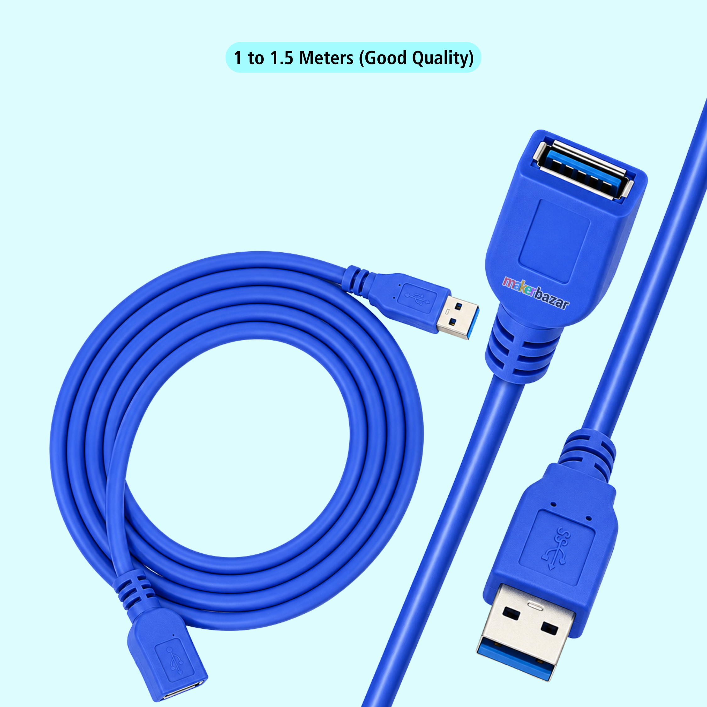 Male USB to Female USB Converter Extension Cable
