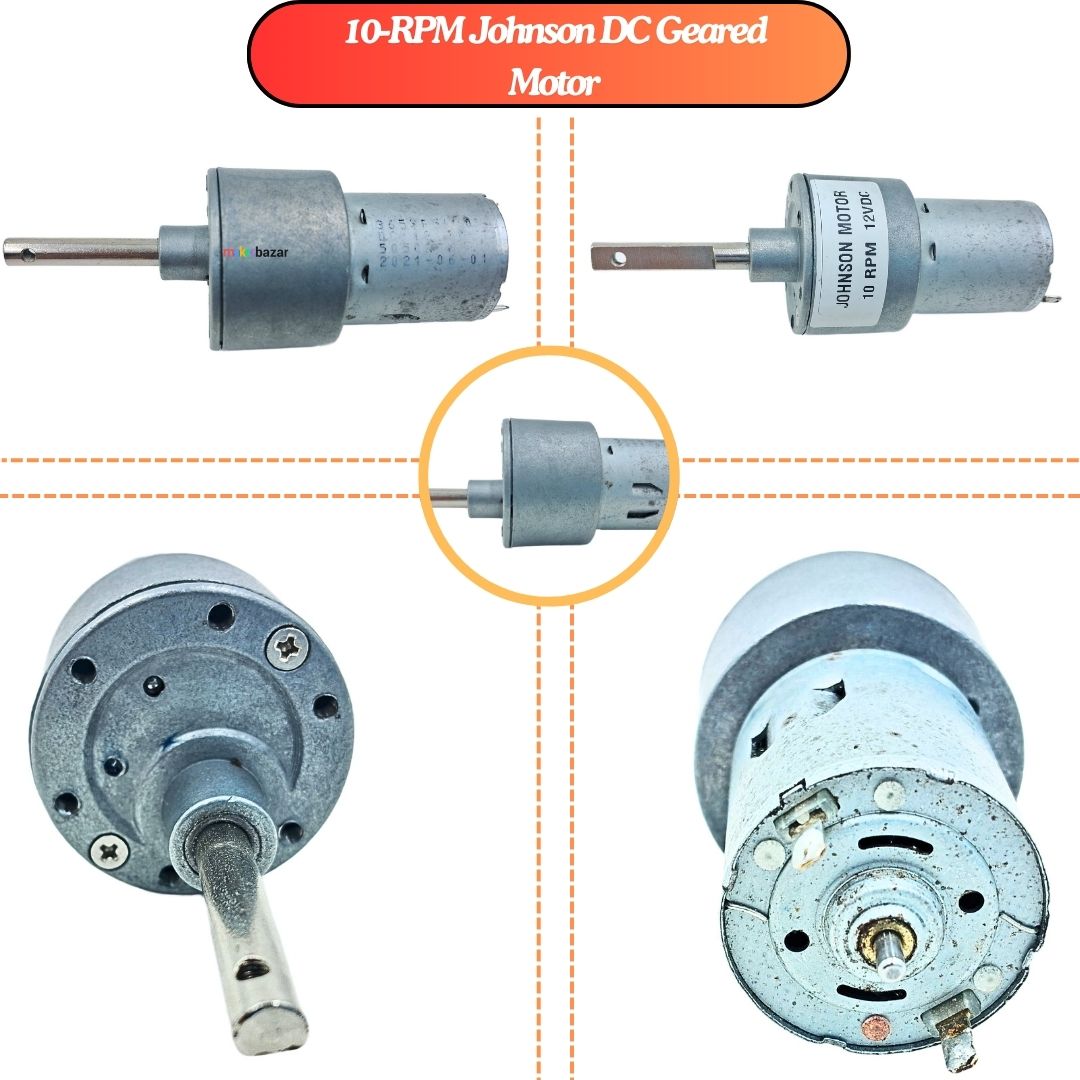 12v Johnson Side-Shaft DC Geared Motor High-Torque