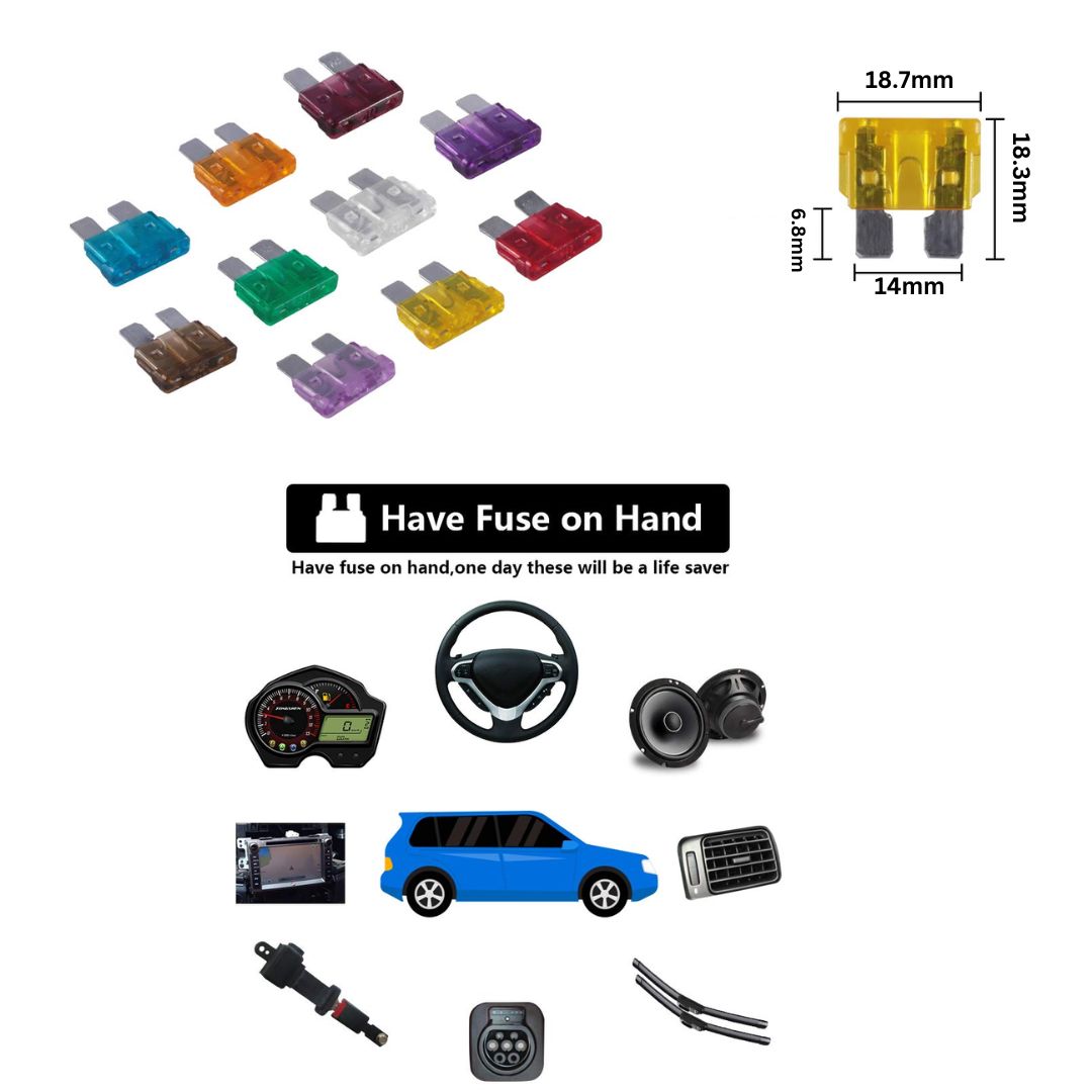 Standard Blade Fuse Set Kit for Automotive & Electronics