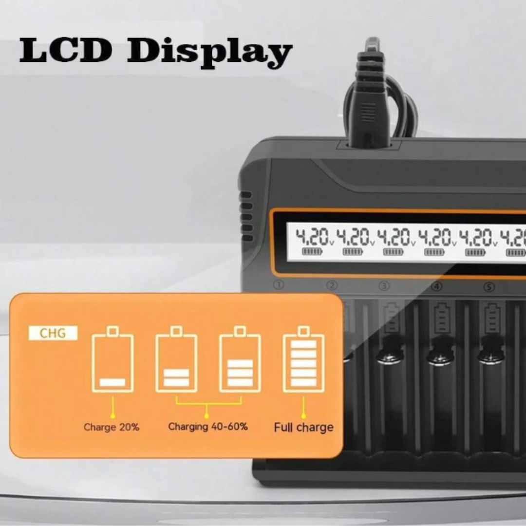 100V-240V Intelligent LCD Smart Battery Charger